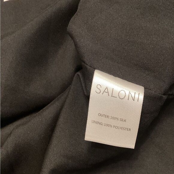 SALONI Brooke Batik Dot Dress Orange White Black Size M Women’s Designer Summer - Picture 12 of 15